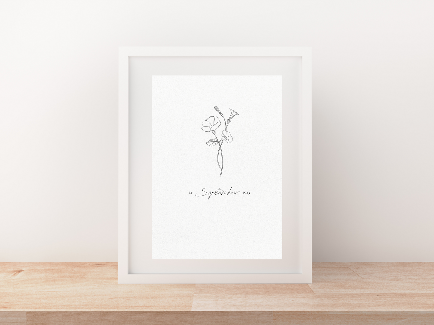 September Birth Flower Art Print | Morning Glory