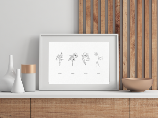 Kindred Birth Flower Art Print