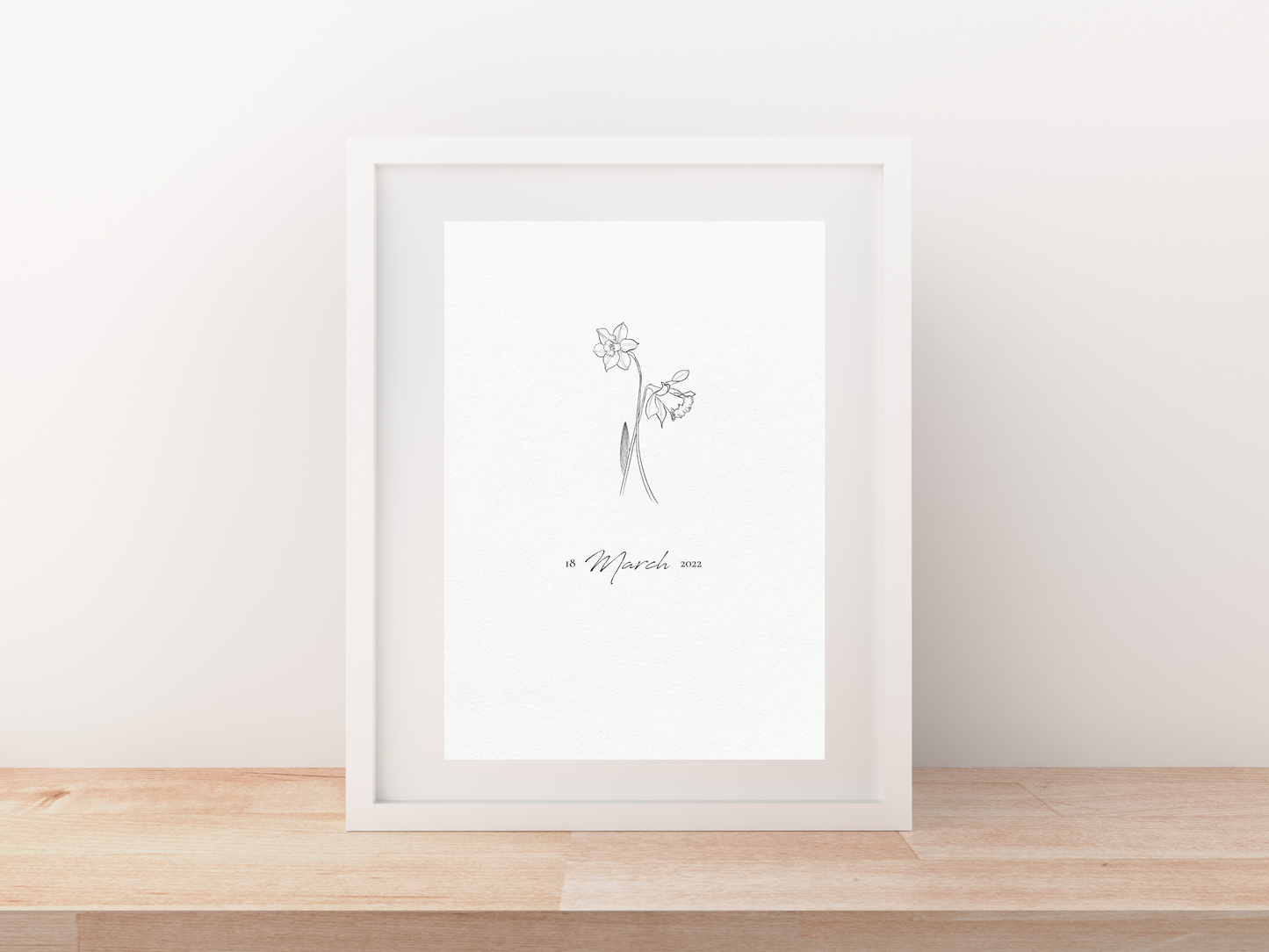 March Birth Flower Art Print | Daffodil