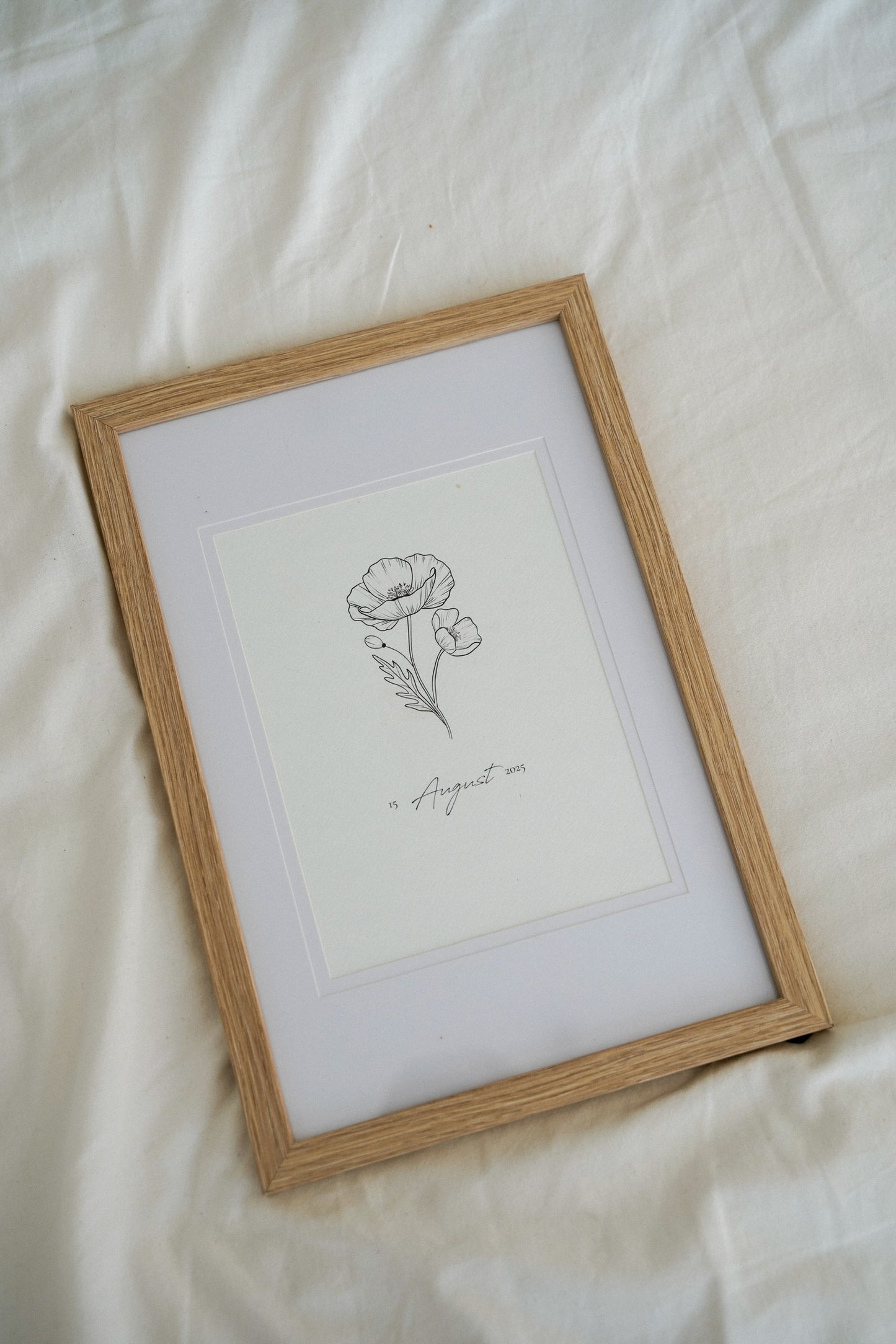 August Birth Flower Art Print | Poppy