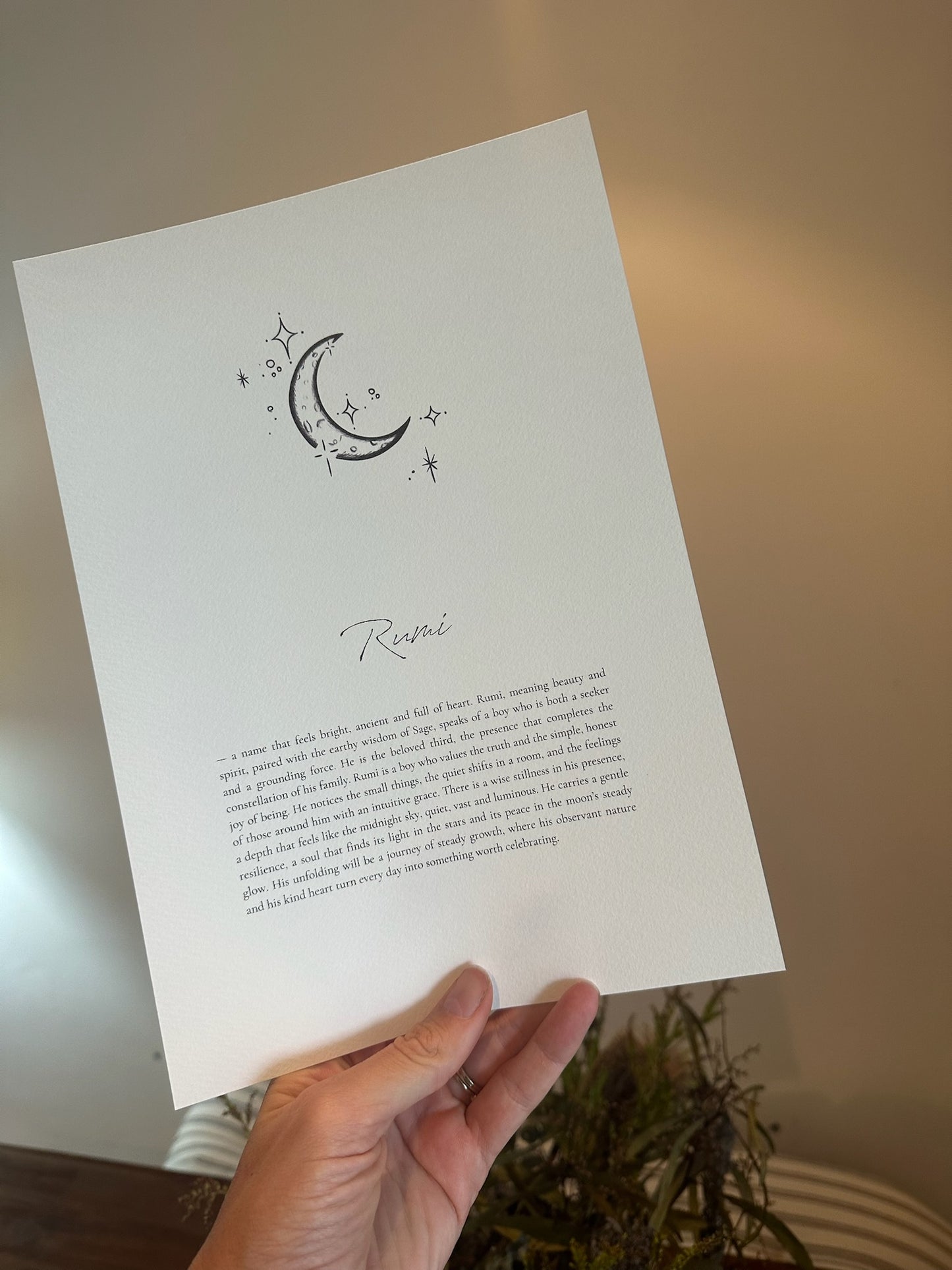 Custom Namesake | Moon and Stars